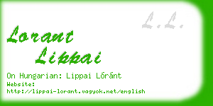 lorant lippai business card